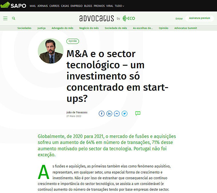 M&A e o sector tecnolgico  um investimento s concentrado em start-ups?